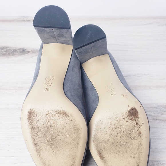M. Gemi Lustro gray suede 70mm block heel pump - Picture 5 of 7